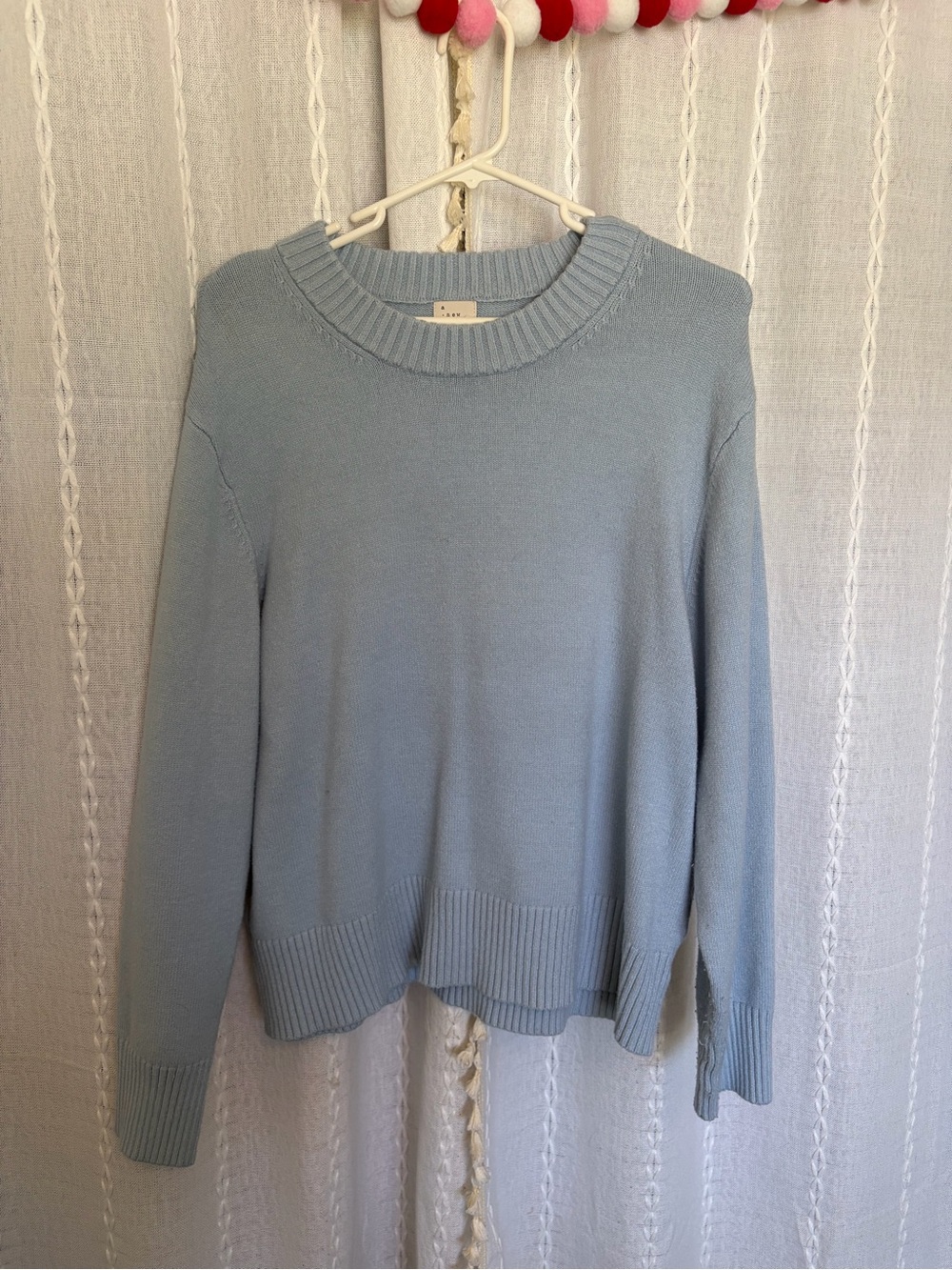 a new day Pastel Blue Crewneck Sweater